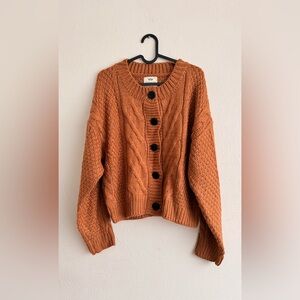 Panache Rust Cable Knit Cardigan